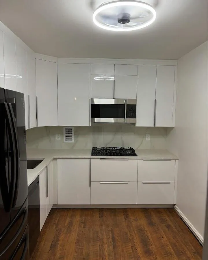 Renovated kitchen with quartz countertops in Blair